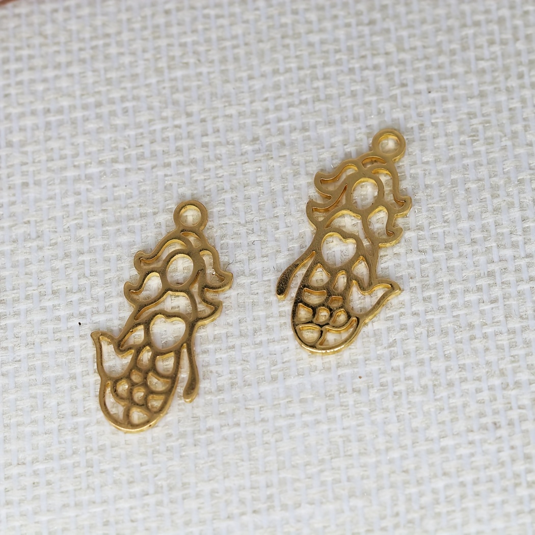 5pcs Mermaid Charm for DIY Jewelry Making